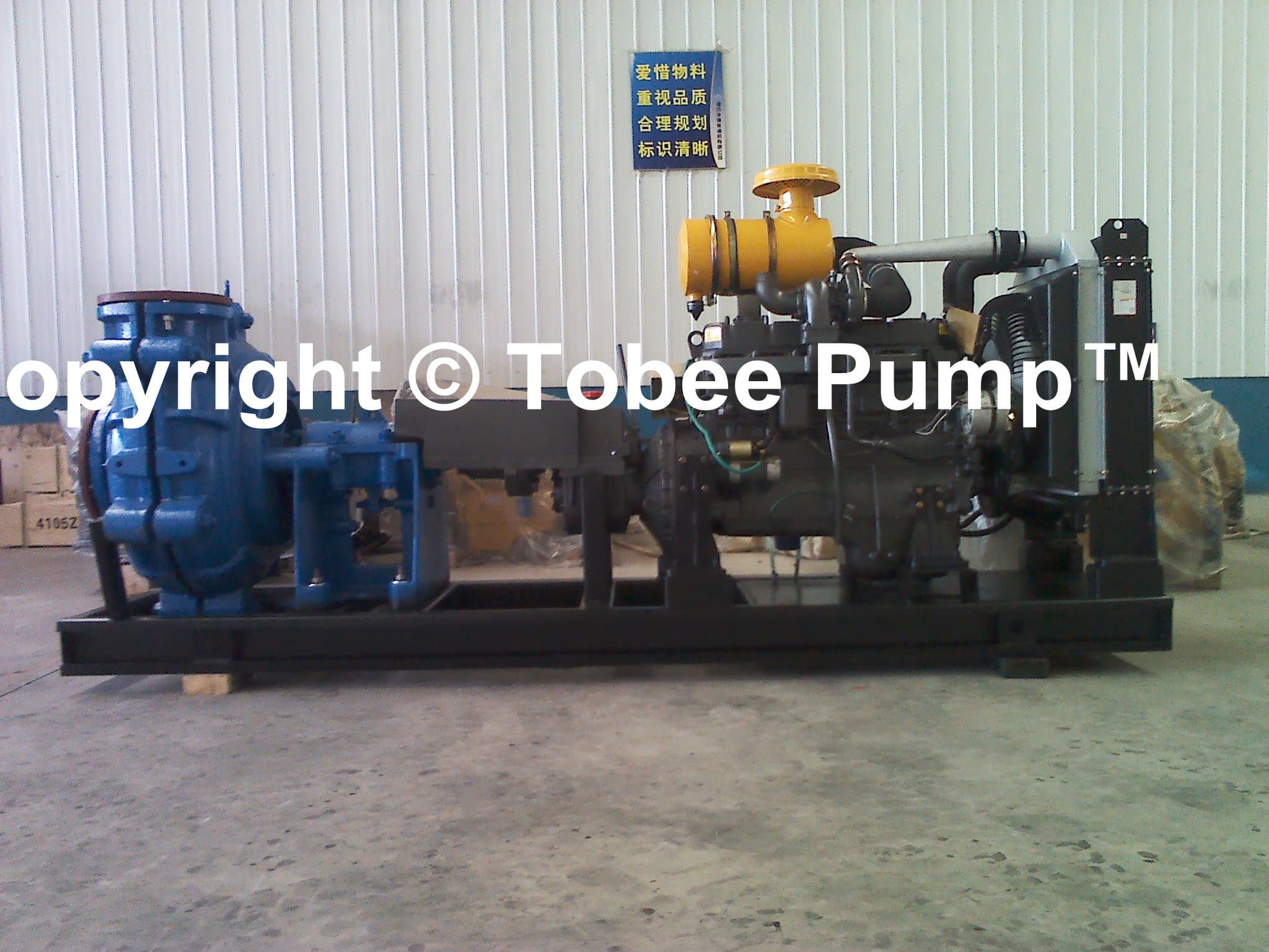Tobee_ Pump with diesel engine for dredge wather and sand
